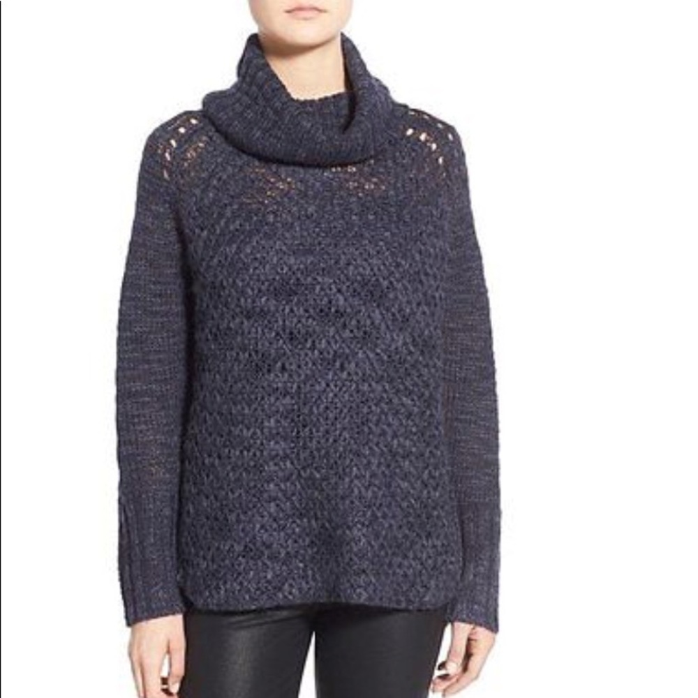 Sanctuary Long-sleeve Turtleneck Tunic Tanzanite S